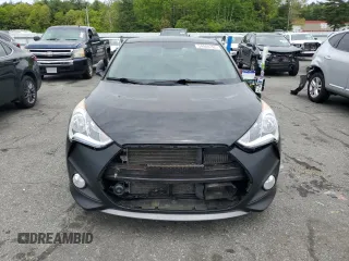 2015 Hyundai Veloster Turbo with VIN KMHTC6AE2FU240326, listed as a Copart auction lot 54400765 with 151,748 mi miles and Salvage title. Bid and sale history available at DreamBid. Image 5.