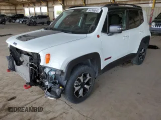 2020 Jeep Renegade Trailhawk z VIN ZACNJBC1XLPL02653, wystawiony jako Copart lot #54266045 z przebiegiem 67 487 mil mil oraz Szkoda całkowita • Salvage title. Historia ofert i sprzedaży dostępna na DreamBid. Obrazek 1.