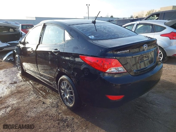 2012 Hyundai Accent GLS with VIN KMHCT4AE3CU223311, listed as a IAAI auction lot 41866880 with 121,701 mi miles. Bid and sale history available at carsss.com. Image 3.