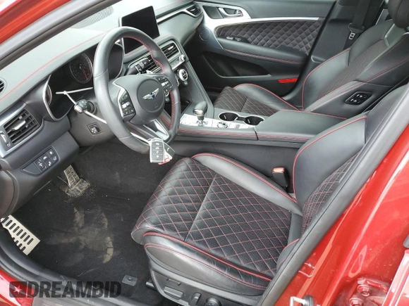 2020 Genesis G70 3.3T with VIN KMTG34LE6LU064126, listed as a Copart auction lot 58078495 with 57,903 mi miles and Salvage title. Bid and sale history available at DreamBid. Image 7.
