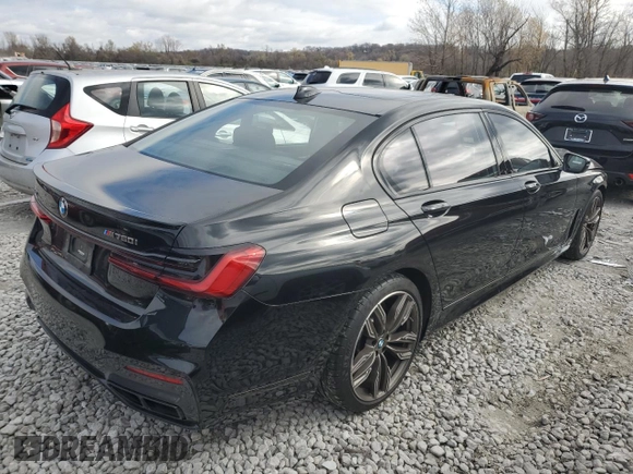 2022 BMW 7 Series with VIN WBA7U6C06NCK59421, listed as a Copart auction lot 80159874 with 24,033 mi miles and Salvage title. Bid and sale history available at DreamBid. Image 3.