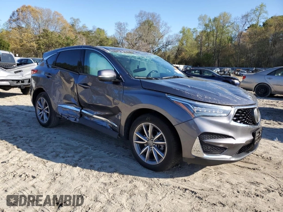 2019 Acura RDX Technology with VIN 5J8TC1H56KL005233, listed as a Copart auction lot 53622235 with 51,702 mi miles and Salvage title. Bid and sale history available at DreamBid. Image 4.