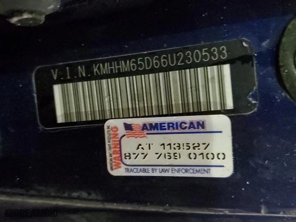 2006 Hyundai Tiburon GS with VIN KMHHM65D66U230533, listed as a Copart auction lot 87877565 with 155,039 mi miles and Non Repairable. Bid and sale history available at carsss.com. Image 13.
