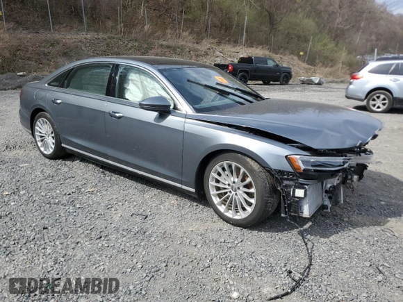 2019 Audi A8 L with VIN WAU8DAF83KN010101, listed as a Copart auction lot 52979775 with 32,882 mi miles and Salvage Title. Bid and sale history available at carsss.com. Image 4.