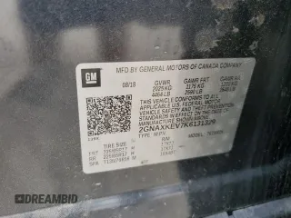 2019 Chevrolet Equinox LT z VIN 2GNAXKEV7K6131329, wystawiony jako Copart lot #54355715 z przebiegiem 96 174 mil mil oraz Szkoda całkowita • Salvage title. Historia ofert i sprzedaży dostępna na DreamBid. Obrazek 13.