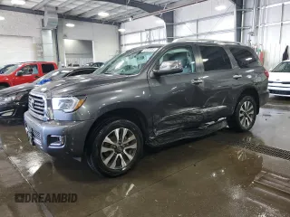 2019 Toyota Sequoia Limited with VIN 5TDJY5G10KS173378, listed as a Copart auction lot 70060564 with 97,107 mi miles and Salvage Title. Bid and sale history available at carsss.com. Image 1.