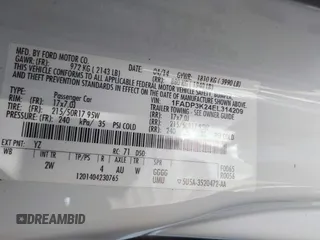 2014 Ford Focus SE with VIN 1FADP3K24EL314209, listed as a IAAI auction lot 42026038 with 167,297 mi miles. Bid and sale history available at carsss.com. Image 9.