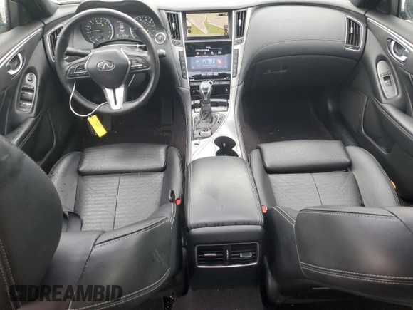 2020 Infiniti Q50 Luxe with VIN JN1EV7AR1LM254054, listed as a Copart auction lot 58151015 with 80,226 mi miles and Salvage title. Bid and sale history available at DreamBid. Image 8.