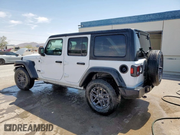2024 Jeep Wrangler Sport S z VIN 1C4PJXDN0RW300836, wystawiony jako Copart lot #58348255 z przebiegiem 16 171 mil mil oraz Czysty tytuł • Clean title. Historia ofert i sprzedaży dostępna na DreamBid. Obrazek 2.