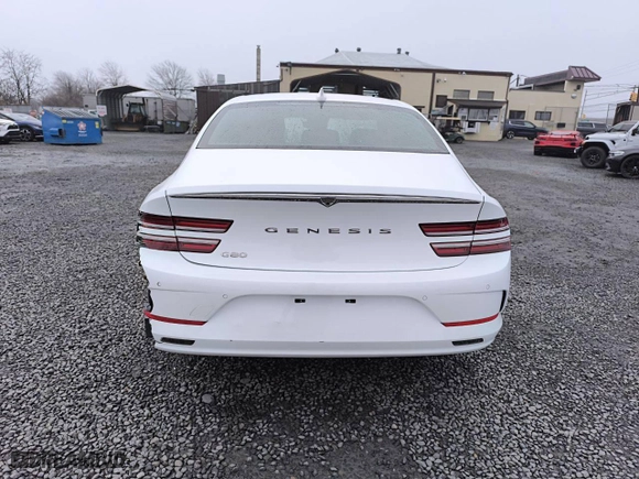 2023 Genesis Electrified G80 with VIN KMTGE4S11PU007105, listed as a Copart auction lot 49897265 with 5,283 mi miles and Clean Title. Bid and sale history available at carsss.com. Image 6.