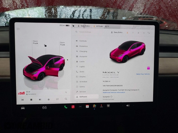 2024 Tesla Model Y Long Range with VIN 7SAYGAEE2RF986206, listed as a IAAI auction lot 42177852 with 14,399 mi miles and . Bid and sale history available at DreamBid. Image 17.