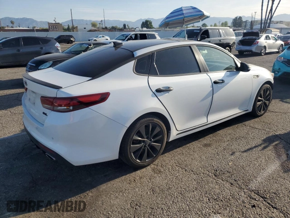 2016 Kia Optima SXL Turbo with VIN 5XXGV4L28GG043868, listed as a Copart auction lot 50427905 with 93,452 mi miles and Salvage title. Bid and sale history available at DreamBid. Image 3.