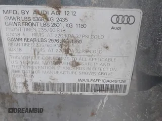 2013 Audi Q5 Premium Plus z VIN WA1LFAFP1DA049126, wystawiony jako IAAI lot #42200881 z przebiegiem 159 493 mil mil oraz . Historia ofert i sprzedaży dostępna na DreamBid. Obrazek 9.