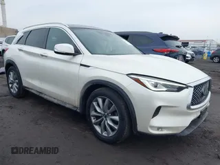 2019 Infiniti QX50 Essential with VIN 3PCAJ5M3XKF136479, listed as a IAAI auction lot 41677308 with 64,511 mi miles and . Bid and sale history available at DreamBid. Image 1.