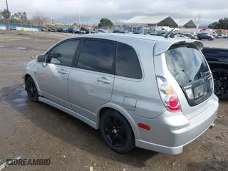 2005 Suzuki Aerio SX with VIN JS2RC61H255300970, listed as a IAAI auction lot 41536603 with 1 mi miles. Bid and sale history available at carsss.com. Image 3.