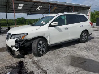 2019 Nissan Pathfinder SL z VIN 5N1DR2MN3KC618760, wystawiony jako Copart lot #54089795 z przebiegiem 63 450 mil mil oraz Szkoda całkowita • Salvage title. Historia ofert i sprzedaży dostępna na DreamBid. Obrazek 1.