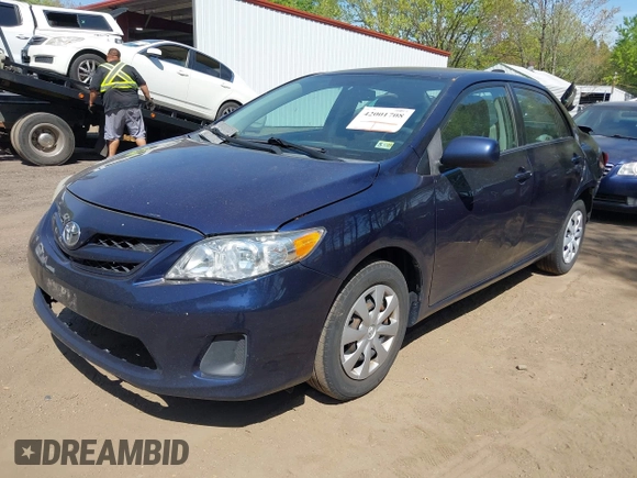 2011 Toyota Corolla L with VIN 2T1BU4EE6BC666491, listed as a IAAI auction lot 42001708 with 1 mi miles. Bid and sale history available at carsss.com. Image 2.
