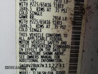 2007 Nissan Quest S with VIN 5N1BV28UX7N112231, listed as a Copart auction lot 76682764 with 167,274 mi miles and Salvage Title. Bid and sale history available at carsss.com. Image 14.