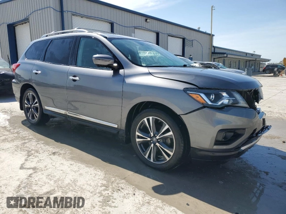 2017 Nissan Pathfinder S with VIN 5N1DR2MN9HC912477, listed as a Copart auction lot 53715565 with 90,690 mi miles and Salvage title. Bid and sale history available at DreamBid. Image 4.