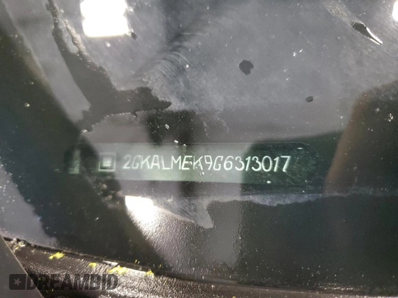 2016 GMC Terrain SLE with VIN 2GKALMEK9G6313017, listed as a Copart auction lot 51452365 with 153,811 mi miles and Non Repairable. Bid and sale history available at DreamBid. Image 13.
