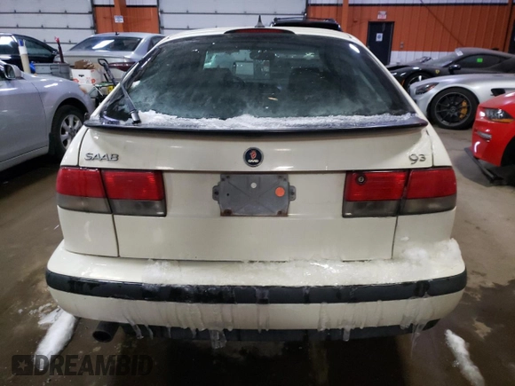 2002 Saab 9-3 with VIN YS3DD58H622022226, listed as a Copart auction lot 44865564 with 184,296 mi miles and Salvage Title. Bid and sale history available at carsss.com. Image 6.