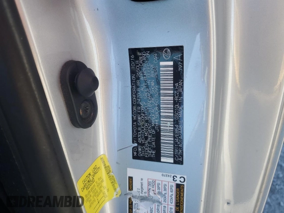 2017 Lexus RC 350 z VIN JTHHE5BC8H5015299, wystawiony jako Copart lot #53020565 z przebiegiem 74 056 mil mil oraz Szkoda całkowita • Salvage title. Historia ofert i sprzedaży dostępna na DreamBid. Obrazek 12.