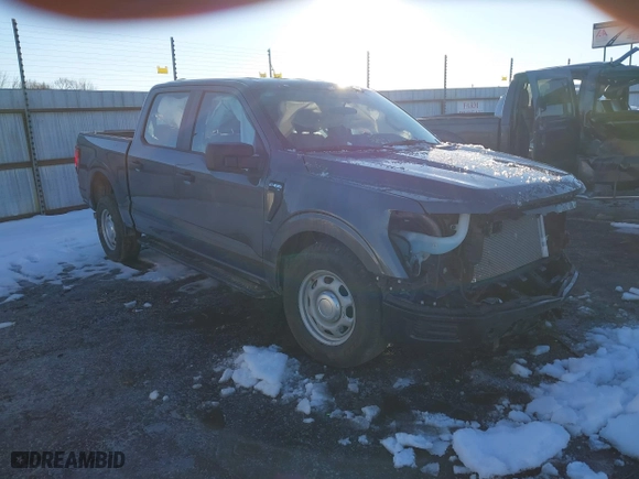 2024 Ford F-150 XL with VIN 1FTFW1L53RKD07055, listed as a IAAI auction lot 41238235 with 10,949 mi miles. Bid and sale history available at carsss.com. Image 1.