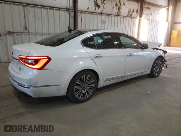 2015 Kia Cadenza Premium with VIN KNALN4D77F5188201, listed as a Copart auction lot 83560754 with 127,177 mi miles and Salvage Title. Bid and sale history available at carsss.com. Image 3.