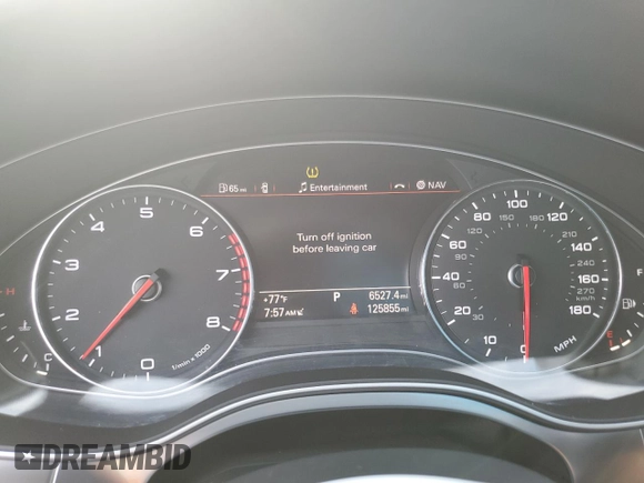 2015 Audi A7 Prestige with VIN WAU2GAFC4FN004752, listed as a Copart auction lot 59926045 with 125,855 mi miles and Salvage title. Bid and sale history available at DreamBid. Image 9.