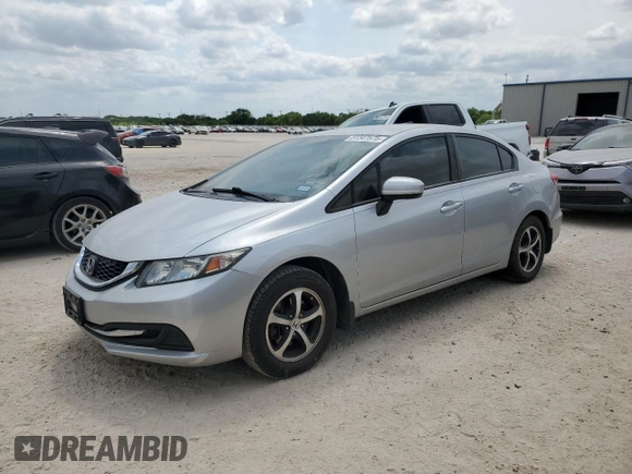 2015 Honda Civic Sedan SE with VIN 2HGFB2F72FH550794, listed as a Copart auction lot 51347575 with 109,341 mi miles and Salvage Title. Bid and sale history available at carsss.com. Image 1.