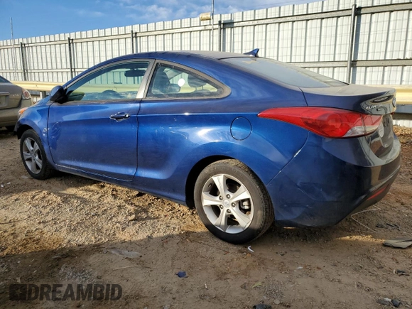 2013 Hyundai Elantra Coupe GS PZEV with VIN KMHDH6AE8DU011362, listed as a Copart auction lot 83371984 with 177,176 mi miles and Salvage Title. Bid and sale history available at carsss.com. Image 2.