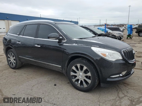 2017 Buick Enclave Leather with VIN 5GAKRBKD5HJ340245, listed as a Copart auction lot 41649255 with 110,383 mi miles and Salvage Title. Bid and sale history available at DreamBid. Image 4.