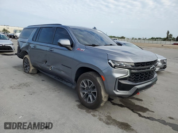 2021 Chevrolet Suburban Z71 с VIN 1GNSKDKD9MR385447, выставлен на аукционе Copart как лот 55764935 с пробегом 74 241 миль миль и Списание • Salvage title. История ставок и продаж доступна на DreamBid. Изображение 4.