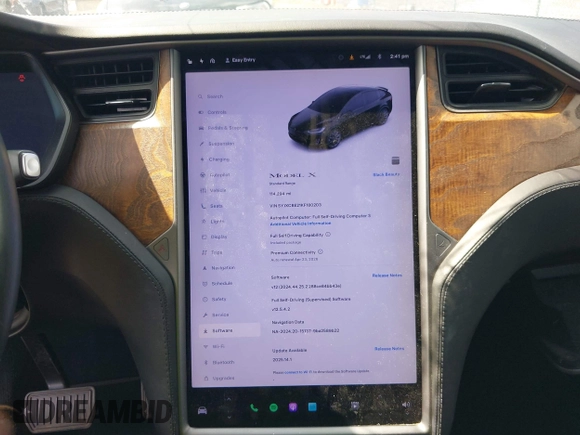 2019 Tesla Model X 75D with VIN 5YJXCBE21KF180203, listed as a IAAI auction lot 42190255 with 114,294 mi miles and . Bid and sale history available at DreamBid. Image 7.