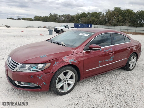2015 Volkswagen CC R-Line with VIN WVWBN7AN7FE809424, listed as a Copart auction lot 76410534 with 60,815 mi miles and Salvage Title. Bid and sale history available at carsss.com. Image 1.