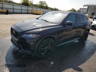 2020 Jaguar F-Pace SVR with VIN SADCZ2EE4LA660094, listed as a Copart auction lot 71012314 with 34,454 mi miles and Salvage Title. Bid and sale history available at DreamBid. Image 1.