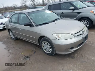 2005 Honda Civic LX with VIN 1HGES16555L000205, listed as a IAAI auction lot 41957842 with 202,394 mi miles and . Bid and sale history available at carsss.com. Image 1.