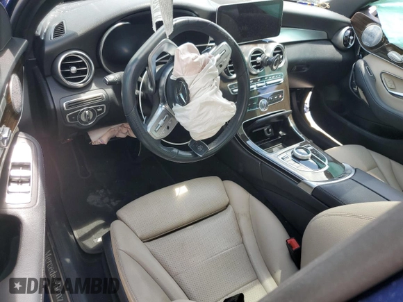 2020 Mercedes-Benz C 300 with VIN 55SWF8DB2LU324185, listed as a Copart auction lot 62493305 with 33,259 mi miles and Clean title. Bid and sale history available at DreamBid. Image 8.