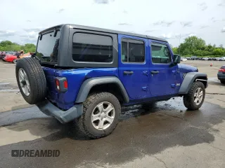 2018 Jeep Wrangler Unlimited Sport S with VIN 1C4HJXDN7JW252986, listed as a Copart auction lot 57256905 with 92,550 mi miles and Salvage title. Bid and sale history available at DreamBid. Image 3.
