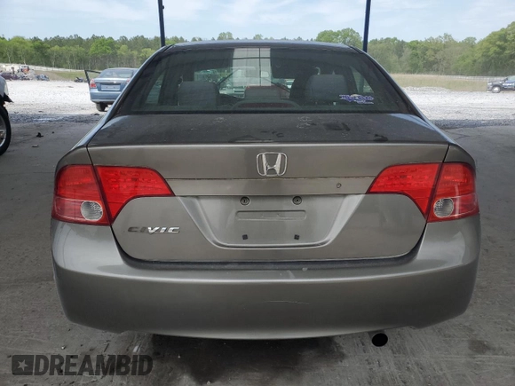 2008 Honda Civic LX with VIN 2HGFA16558H336073, listed as a Copart auction lot 52354495 with 124,035 mi miles and Salvage Title. Bid and sale history available at DreamBid. Image 6.