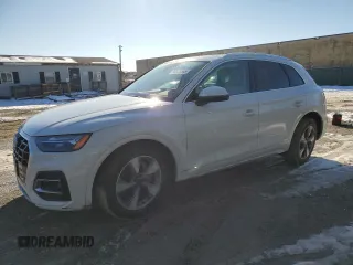 2023 Audi Q5 Premium Plus with VIN WA1BBAFY1P2104186, listed as a Copart auction lot 88570555 with 15,566 mi miles and Salvage title. Bid and sale history available at DreamBid. Image 1.