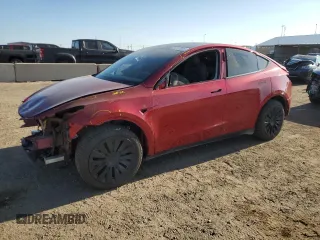 2024 Tesla Model Y Long Range with VIN 7SAYGDEE4RA257722, listed as a Copart auction lot 54577865 with 10,713 mi miles and Salvage Title. Bid and sale history available at DreamBid. Image 1.