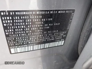 2022 Volkswagen Tiguan SE z VIN 3VV2B7AX0NM159615, wystawiony jako IAAI lot #42399370 z przebiegiem 25 352 mil mil oraz . Historia ofert i sprzedaży dostępna na DreamBid. Obrazek 9.