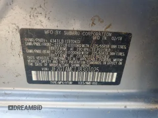 2018 Subaru Crosstrek Limited with VIN JF2GTAMC1J8301025, listed as a Copart auction lot 62086265 with 198,598 mi miles and Salvage title. Bid and sale history available at DreamBid. Image 12.