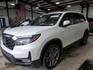 2023 Honda Passport EX-L z VIN 5FNYF8H52PB000514, wystawiony jako Copart lot #50992435 z przebiegiem 17 342 mil mil oraz Szkoda całkowita • Salvage title. Historia ofert i sprzedaży dostępna na DreamBid. Obrazek 1.
