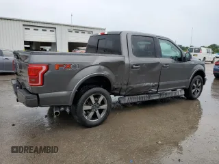 2015 Ford F-150 XLT with VIN 1FTEW1EF7FFB66447, listed as a Copart auction lot 55960855 with 166,518 mi miles and Salvage title. Bid and sale history available at DreamBid. Image 3.