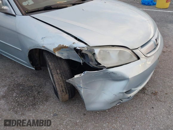 2005 Honda Civic with VIN JHMES96675S017131, listed as a IAAI auction lot 40768095 with 119,142 mi miles and . Bid and sale history available at DreamBid. Image 6.