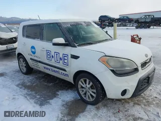 2012 Kia Soul + with VIN KNDJT2A67C7385160, listed as a IAAI auction lot 41533032 with 166,094 mi miles. Bid and sale history available at carsss.com. Image 1.