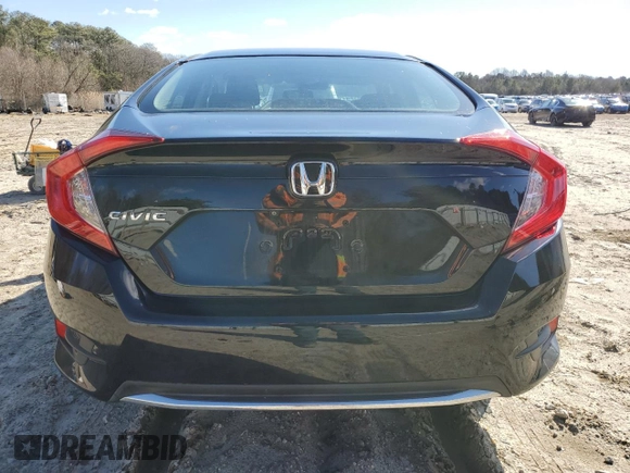 2019 Honda Civic LX with VIN 19XFC2F69KE035624, listed as a Copart auction lot 45459245 with 92,510 mi miles and Salvage Title. Bid and sale history available at DreamBid. Image 6.