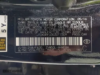 2016 Toyota Prius Two with VIN JTDKBRFU0G3017309, listed as a IAAI auction lot 41541218 with 145,923 mi miles. Bid and sale history available at carsss.com. Image 9.